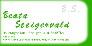 beata steigervald business card